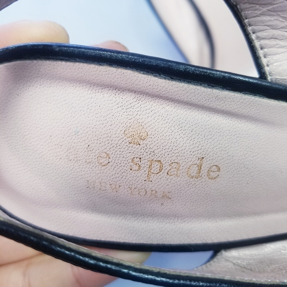 Kate Spade | Kitten Heel Black Bow,‎ size 8.5 - Picture 8 of 9